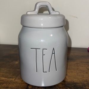 Rae Dunn Gray Tea Jar